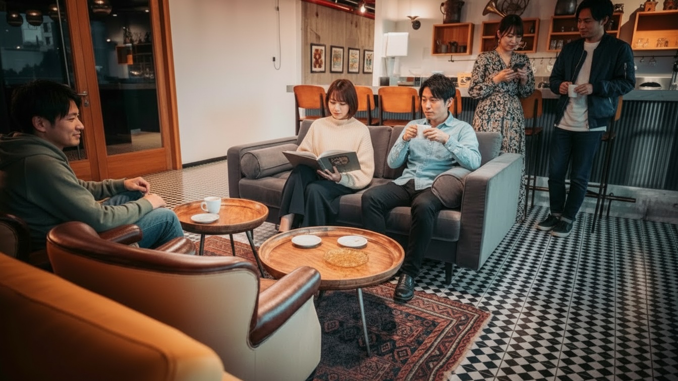 Calm lounge atmosphere